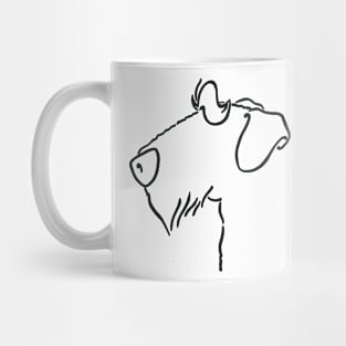 Airedale Terrier silhouette outline Mug